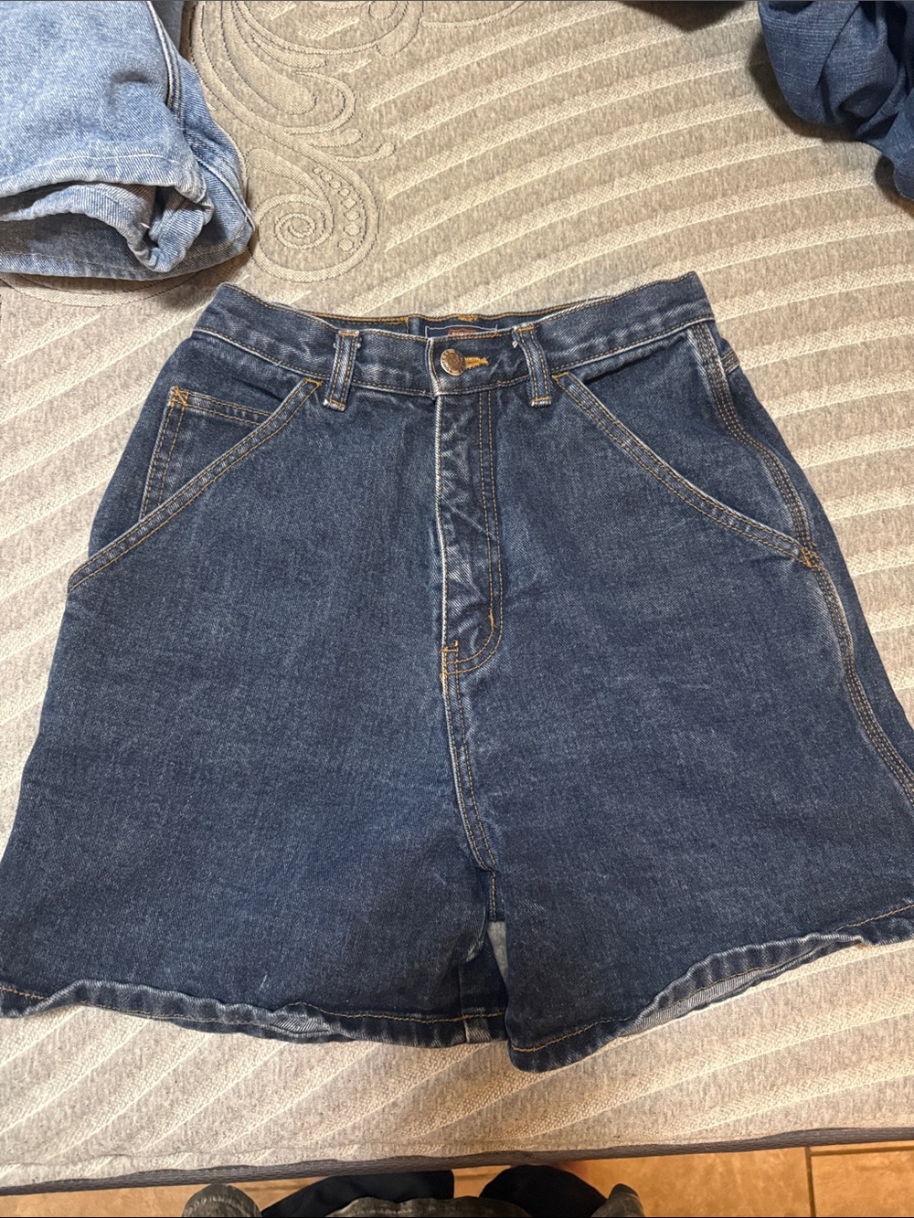 Route 66 Women's Dark Blue High-Rise Denim Shorts